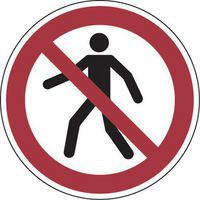 Verbodsbord - Verboden voor voetgangers - PVC - Manutan Expert