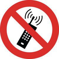 Bord Inschakelen mobiele telefoons verboden - PVC - Manutan Expert