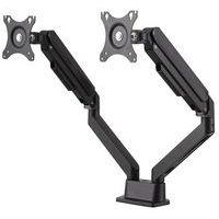 Bras porte-écran articulé ergonomique double noir - Manutan Expert