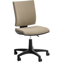 Fauteuil de bureau bas écocuir avec accoudoirs Optima - Quadrifoglio