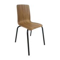 Refurbished stoel Malibu met beuken kuip - 4 aluminium poten