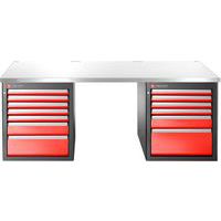 Werkbank laag 13 laden met rvs bovenblad - Facom