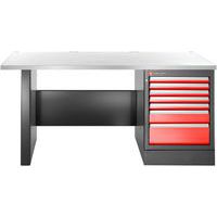 Werkbank hoog met 7 lades en rvs bovenblad - Facom