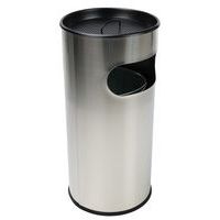 Poubelle-cendrier en Inox avec ouverture - 30 L ou 50 L - Manutan Expert