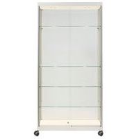 Hoge expositievitrine op wielen - 95x50x200 cm - Sarazino Vitrines