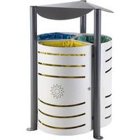 Poubelle de tri sélectif triple - 75L - V-Part