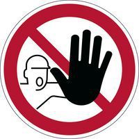 Zelfklevend pictogram voor vloermarkering - Verboden toegang - Duurzaam