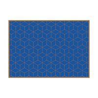 Placemat Hexagon blauw-bruin
