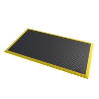 Tapis antifatigue pour zones sèches, rouleau 0,9 x 18,3 m, noir/jaune