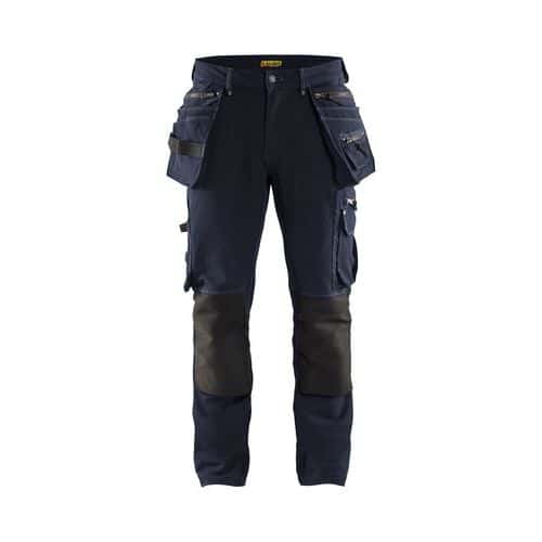 Pantalon X1900 à stretch 4D marine foncé noir - Blåkläder