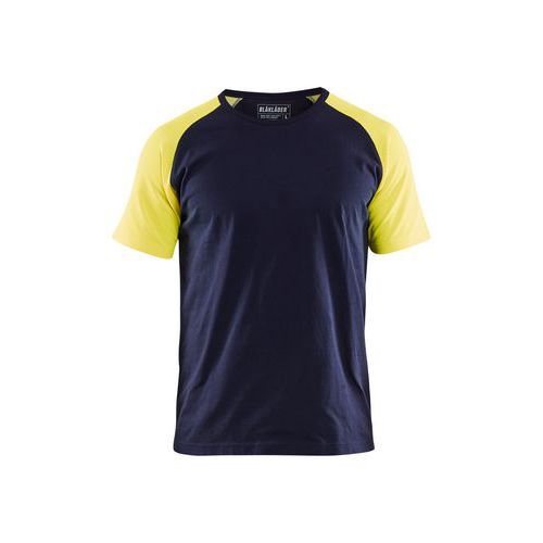T-shirt Marineblauw/Geel - Blåkläder