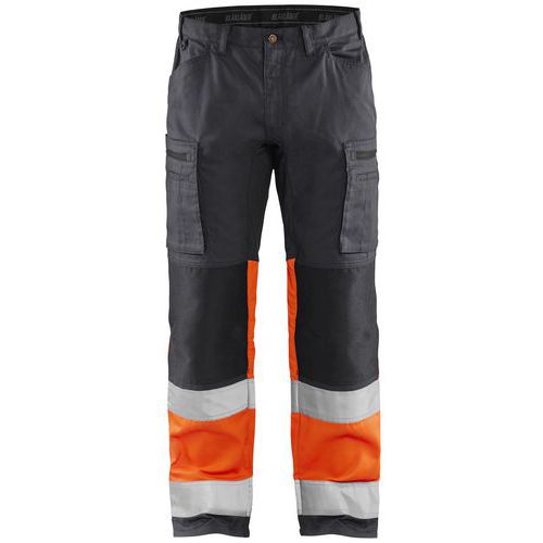 Werkbroek High Vis met stretch, Type kledingstuk: Werkbroek en korte broek, Materiaal: Katoen en polyester