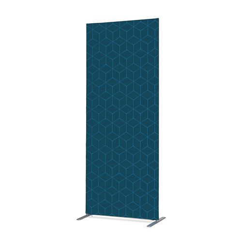 Scheidingswand Textiel Deco Dubbelzijdig Hexagon blauw, Hoogte: 2020 mm, Paneel kleur: Bont gekleurd