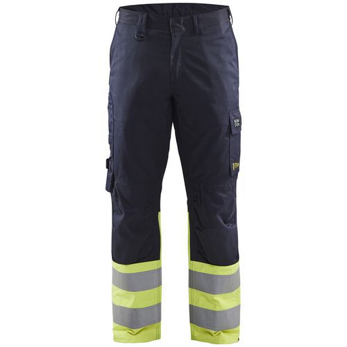Werkbroek vlamvertragend Marineblauw/Geel - Blåkläder