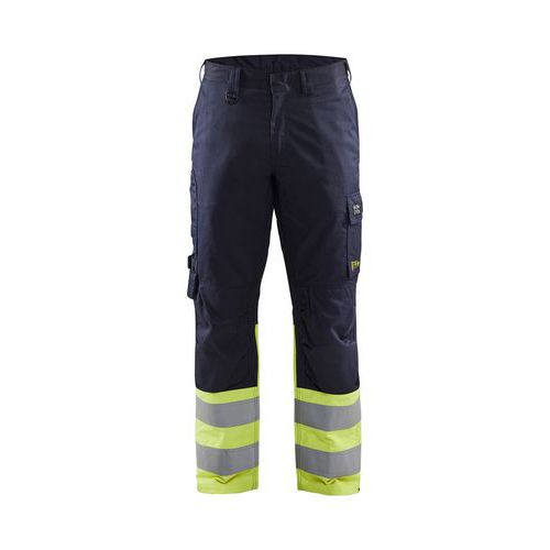 Werkbroek vlamvertagend Marineblauw/Geel - Blåkläder