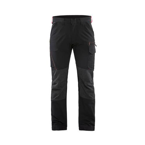 Pantalon maintenance stretch 4D noir/rouge - Blåkläder