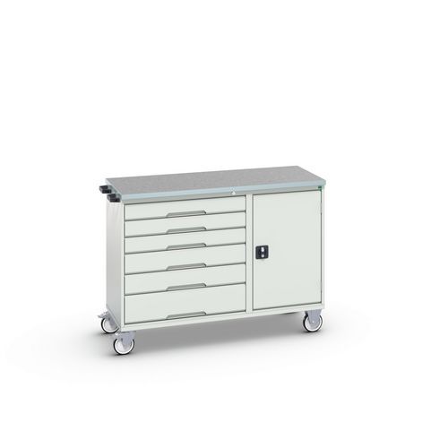 Onderhoudswagen Verso met linoleumblad 1300x600x980mm - Bott