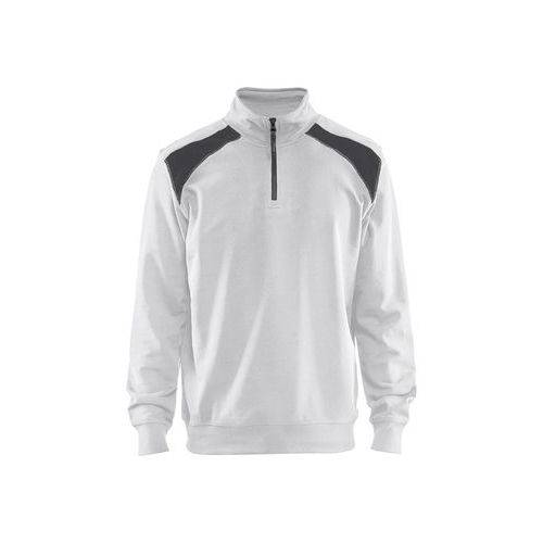 Sweatshirt halve rits White/Dark grey - Blåkläder