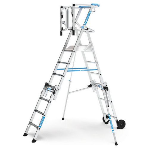 Platformladder ZAP Masterflex Plus S - 5 tot 12 treden - Zarges