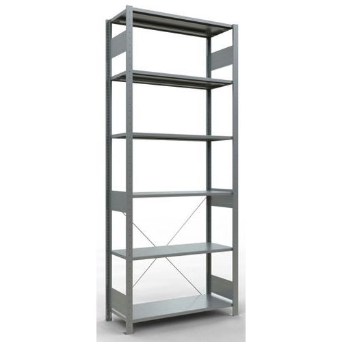 Rayonnage léger Easy-Fix - Simple face- H2500 mm - galvanisé - Schulte