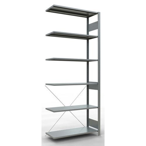 Rayonnage léger Easy-Fix - Simple face- H2500 mm - galvanisé - Schulte