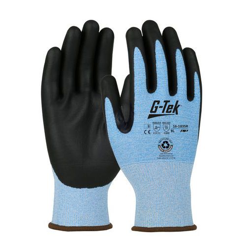 Snijbestendige handschoenen G-TEK® 3 RX nitrilschuim van gerecycled kunststof