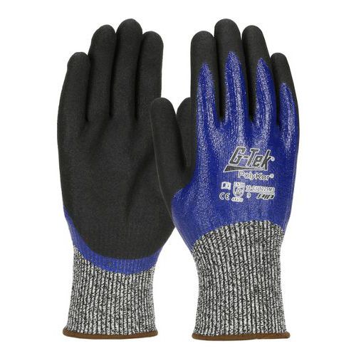 Snijbestendige handschoenen G-TEK® POLYKOR® dubbele nitrilcoating - PIP