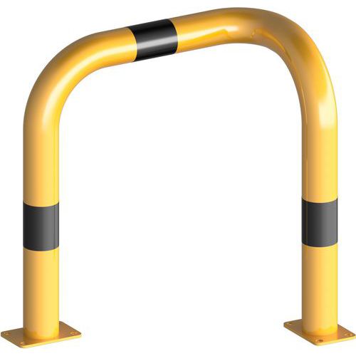 Stootbeschermbeugel 90° rechterkant voor plug - Geel/zwart - Schake