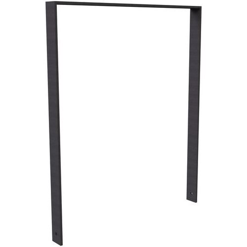 Fietsaanleunbeugel rechthoekig zonder tussenbuis en gecoat - Schake