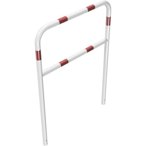 Beschermbeugel met dwarsbalk voor beton - Wit/rood - Schake