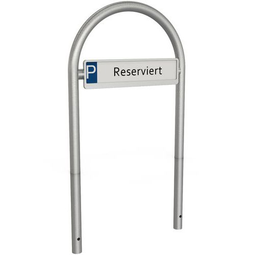 Beugel rond rvs voor parkeerbord te betonneren - Schake