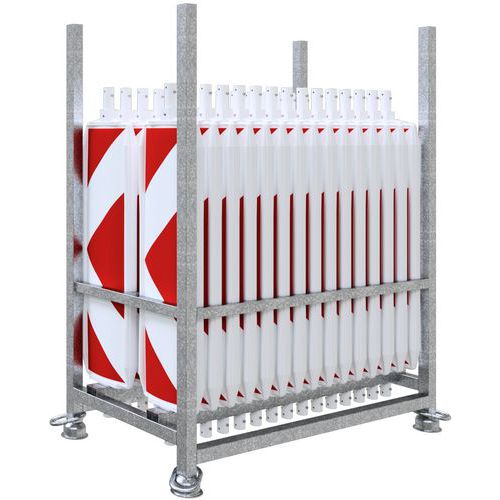 Opslagpallet met 30 geleidebaken RA2/B folie Pijl Eenzijdig - Schake