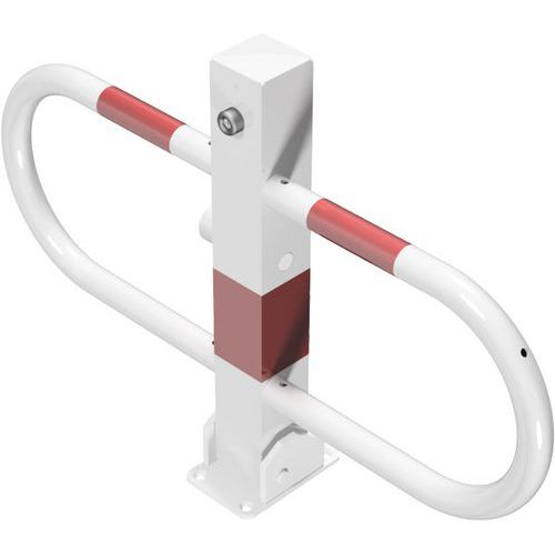 Parkeerbeugel inklapbaar driehoekslot rood reflecterend stroken-Schake