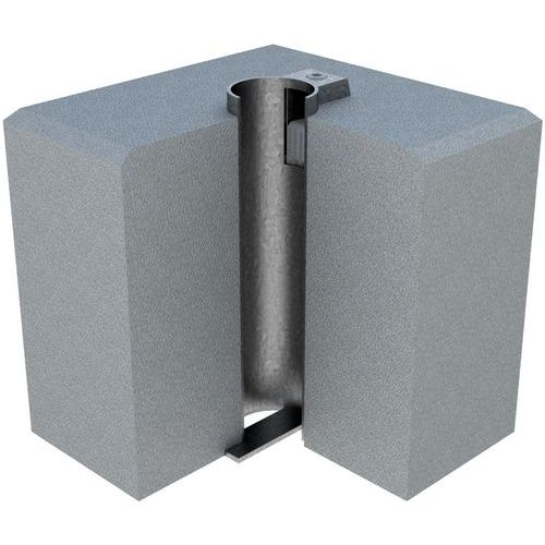 Betonblok met bodemhuls met vergrendeling voor buis - Schake