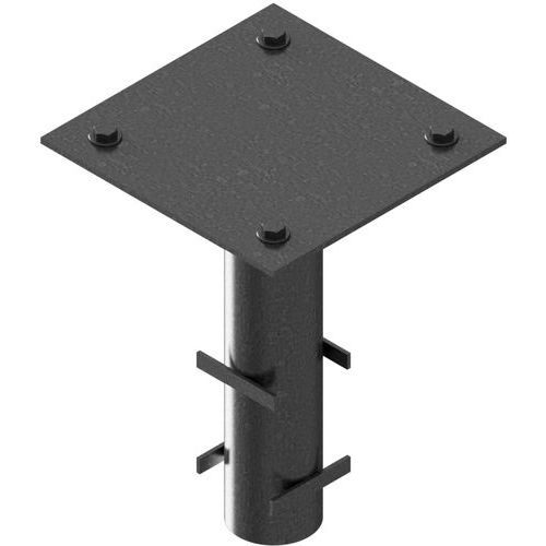 grondkoker met bevestigingsplaat voor hoofdsteun - Schake