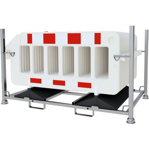 Pallet voor opslag en transport van 20 KDRF dranghekken