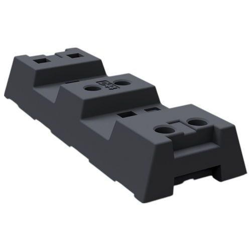 Bouwhekvoet gerecycled materiaal met 4 boringen - Schake