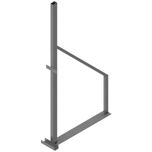 Steun voor mobiele schutting gegalvaniseerd hout met bovenstuk-Schake