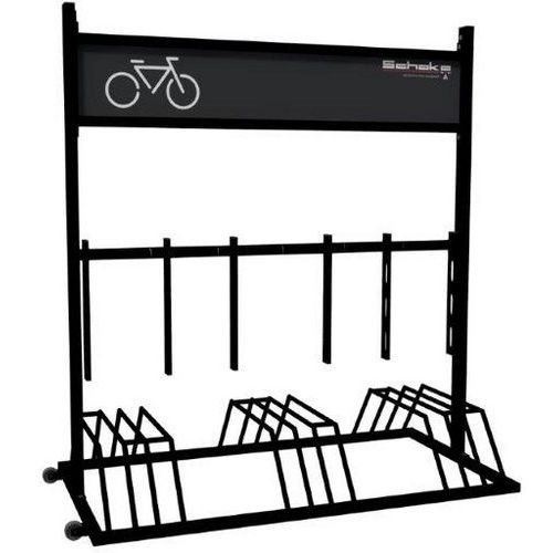 Fietsenrek met reclamebord - Schake