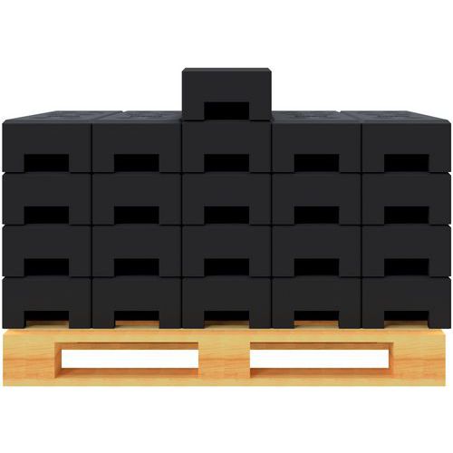 Voet gerecycled voor verrijdbaar bouwhek 6 boringen - Schake