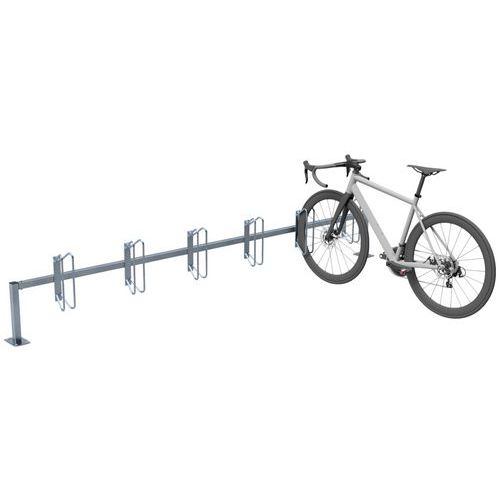 Fietsenrek – serieel parkeren - 6 plaatsen met grondplaat - Schake