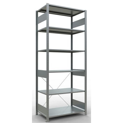 Rayonnage léger Easy-Fix - Simple face- H2500 mm - galvanisé - Schulte
