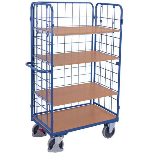 Etagewagen hoog 2 wanden, 4 etages - Draagvermogen 400 en 500 kg