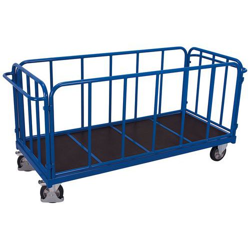 Duwwagen met verticale spijlen, 4-wandig - Draagvermogen 500 en 1200kg