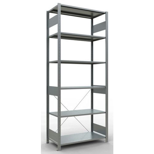 Rayonnage léger Easy-Fix - Simple face- H2500 mm - galvanisé - Schulte
