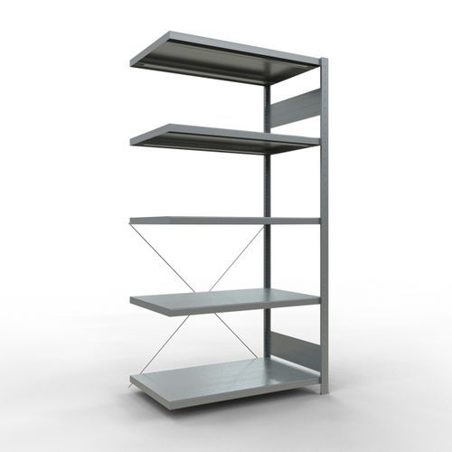 Rayonnage léger Easy-Fix - Simple face- H2000 mm - galvanisé - Schulte