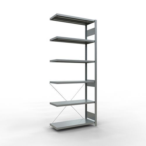 Rayonnage léger Easy-Fix - Simple face- H2500 mm - galvanisé - Schulte