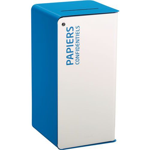 Borne de tri selectif avec serrure-Papiers confidentiels-Rossignol Pro