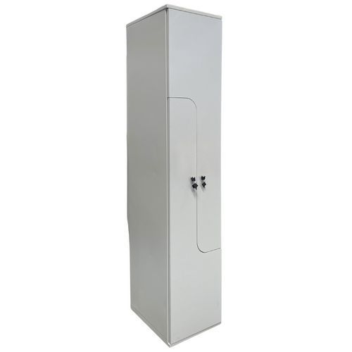 Vestiaire reconditionné 2 cases portes en L - Gris