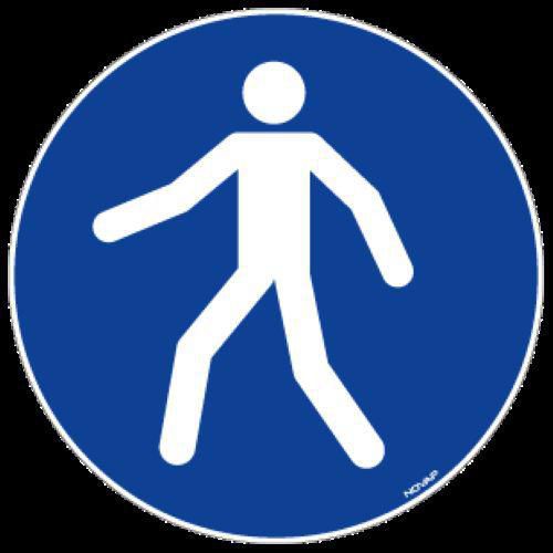 Vloerpictogram - Voetganger - 300 mm - Novap